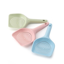 A certain sound new cat poop shovel pp eco-friendly pet cleaning supplies round hole smooth and comfortable handle plastic cat litter shovel