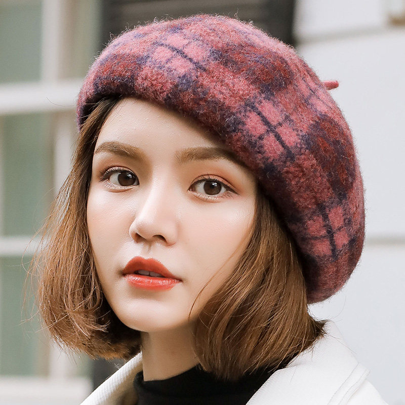 Berets women's autumn winter days Bailies of the Berehat, Han version of the Han prints Inn Retro wool, painters Pumpkin Hat