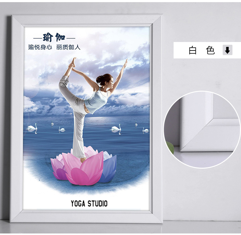 Khung áp phích nhôm mở khung ảnh lớn giấy phép kinh doanh khung treo tường thang máy khung quảng cáo tùy chỉnh - Kính kính mắt
