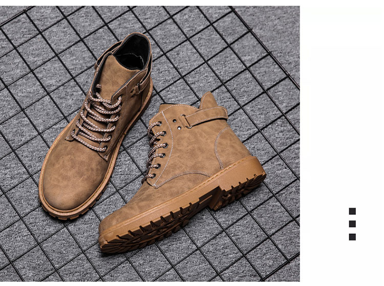 Giày nam mùa hè mới 2019 Giày nam phiên bản Hàn Quốc của Martin boot xu hướng Giày nam hoang dã tăng giày nam thông thường - Giày ống giầy cao cổ nam