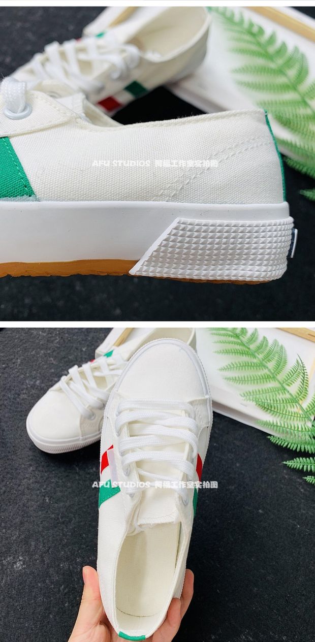 Bọ Cạp quá rẻ! ! Giày văn học nhỏ màu trắng Nhật Bản - Plimsolls giày sục thể thao