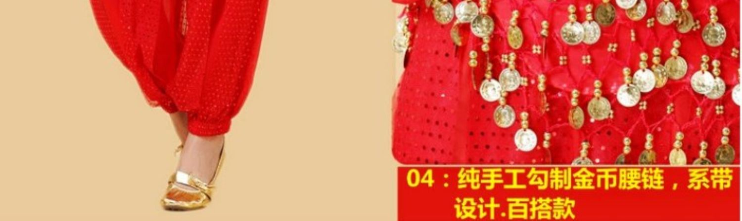 Trang phục biểu diễn múa Ấn Độ biểu diễn trang phục múa bụng mới quần áo tập múa bụng quốc gia mùa thu và mùa đông quần ngắn tay nữ - Khiêu vũ / Thể dục nhịp điệu / Thể dục dụng cụ váy nhảy cha cha