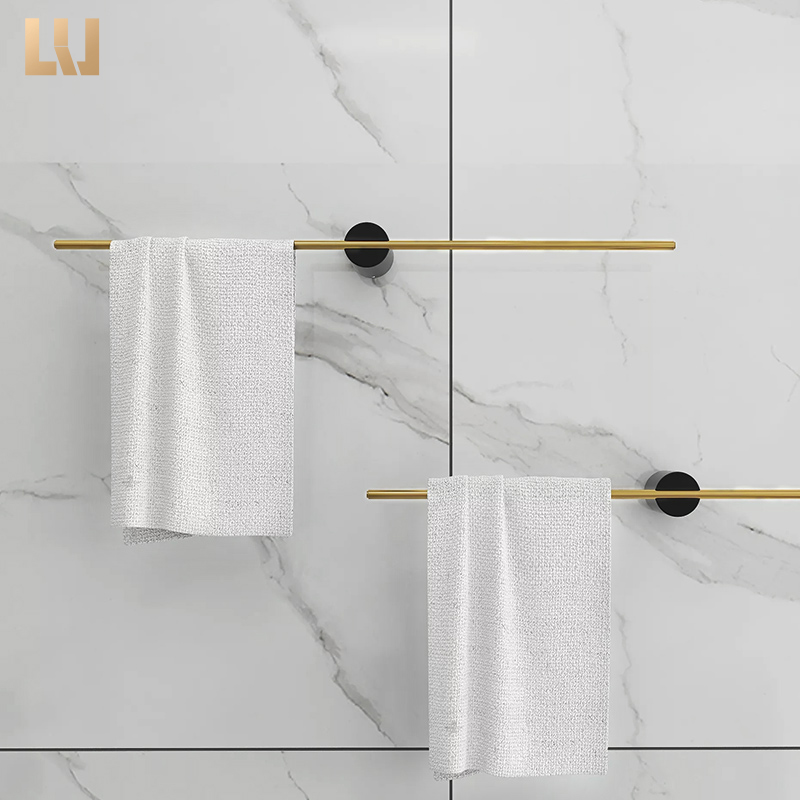 Towel rail single pole free hole toilet simple creative storage storage wall hanging toilet bathroom towel hanger