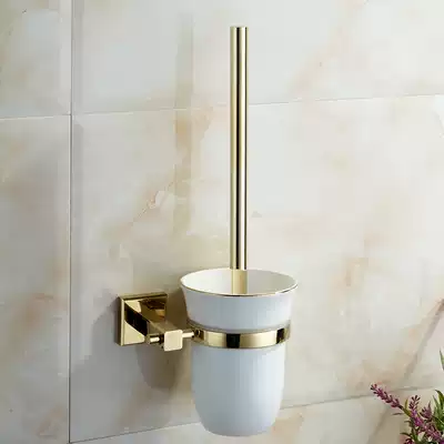 Toilet brush set copper European style Hao Golden simple creative personality toilet brush set dressing room hardware pendant