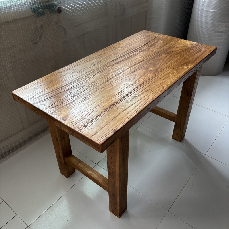 Solid Wood Table, Old Elm Wood Long Table, Home Tea Table, Office Computer Bar Table, Heavy Restaurant Dining Table Solid Wood Table, Old Elm Wood Long Table, Home Tea Table, Office Computer Bar Table, Heavy Restaurant Dining Table