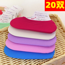 Socks bottom ship Sox womens silicone rubber anti-slip anti-heel summer thin pure cotton invisible socks female short socks shallow lady spring summer