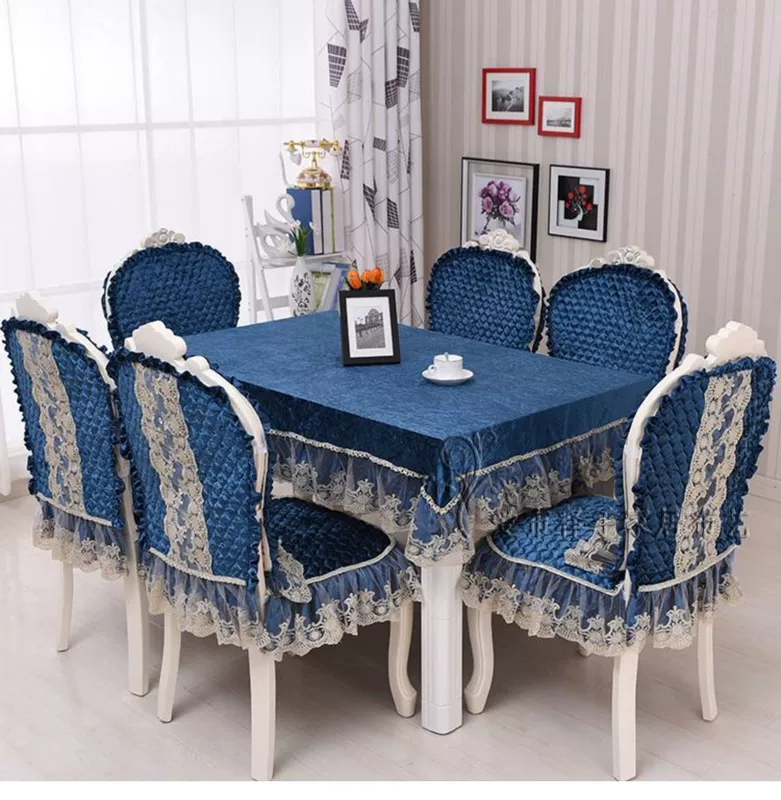 Đệm bàn châu Âu đệm cao cấp tăng ghế pad trở lại đặt bàn cà phê vải tròn khăn trải bàn đặc biệt cung cấp tùy chỉnh - Khăn trải bàn