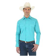 Рубашка мужская wrangler/威格男衬衫方领修身舒适长袖简约透气正品295985 Wrangler/295985