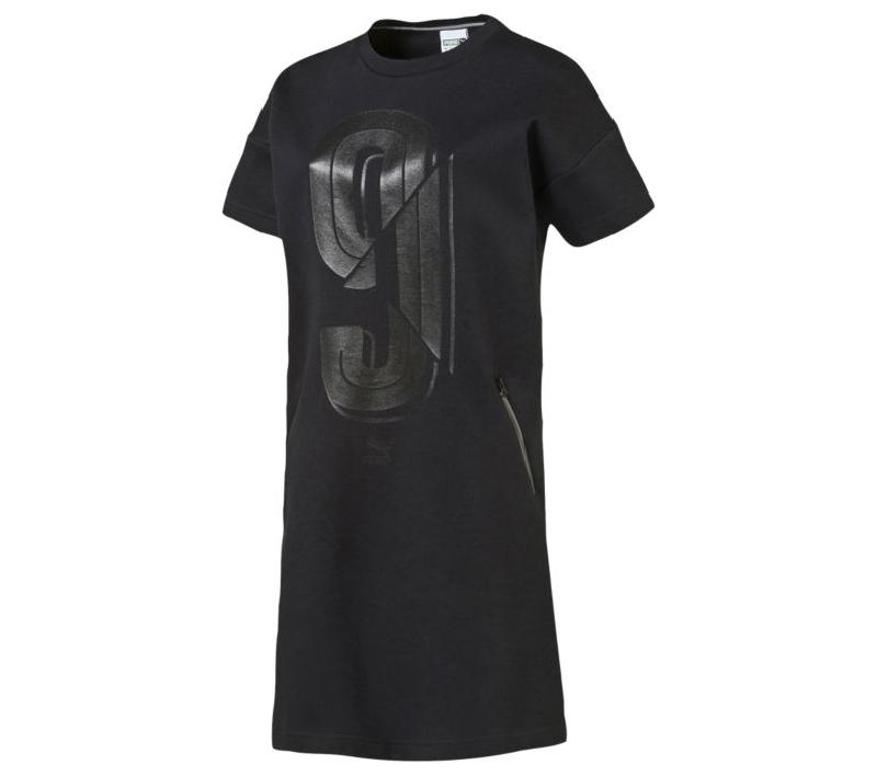 Thư trực tiếp Mỹ Puma Hummer E028Y váy thể thao nữ in kỹ thuật số tay áo ngắn thoáng khí - Trang phục thể thao áo tank top gym nữ