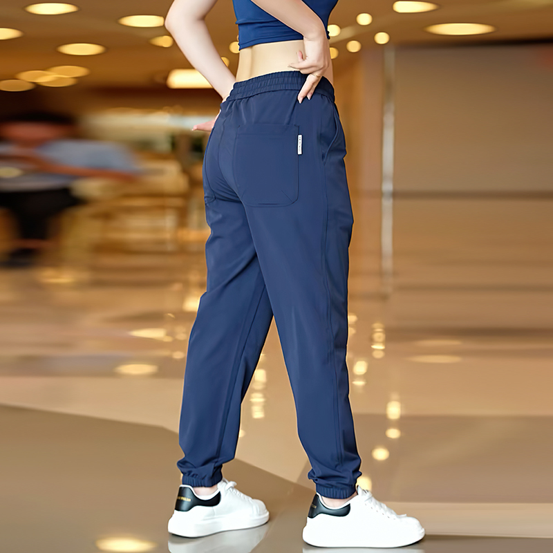 Men's Casual Pants 2026 New Summer Ice Silk Pants Thin Solid Color Versatile Long Pants Elastic Jogger Sweatpants