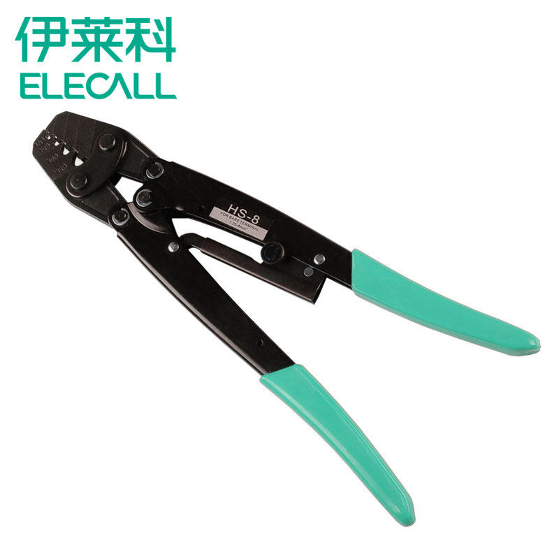 Eleco ratchet crimping pliers Bare terminal crimping pliers Cold-pressed terminal Multi-function pliers Terminal terminal pliers HS-8