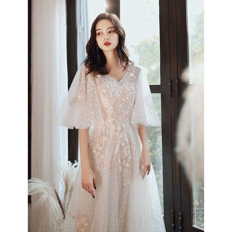 Large size evening dress women's fat mm slimming 2022 new banquet annual meeting 200 catties plus fertilizer to increase belly cover dress skirt