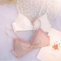 New lingerie womens small breasts gather adjustment type sexy triangle cup thin underwire-free Japanese girl bra