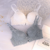 Lingerie womens small breasts gathered comfortable and breathable simple ins style sexy lace-free underwire Japanese girl bra