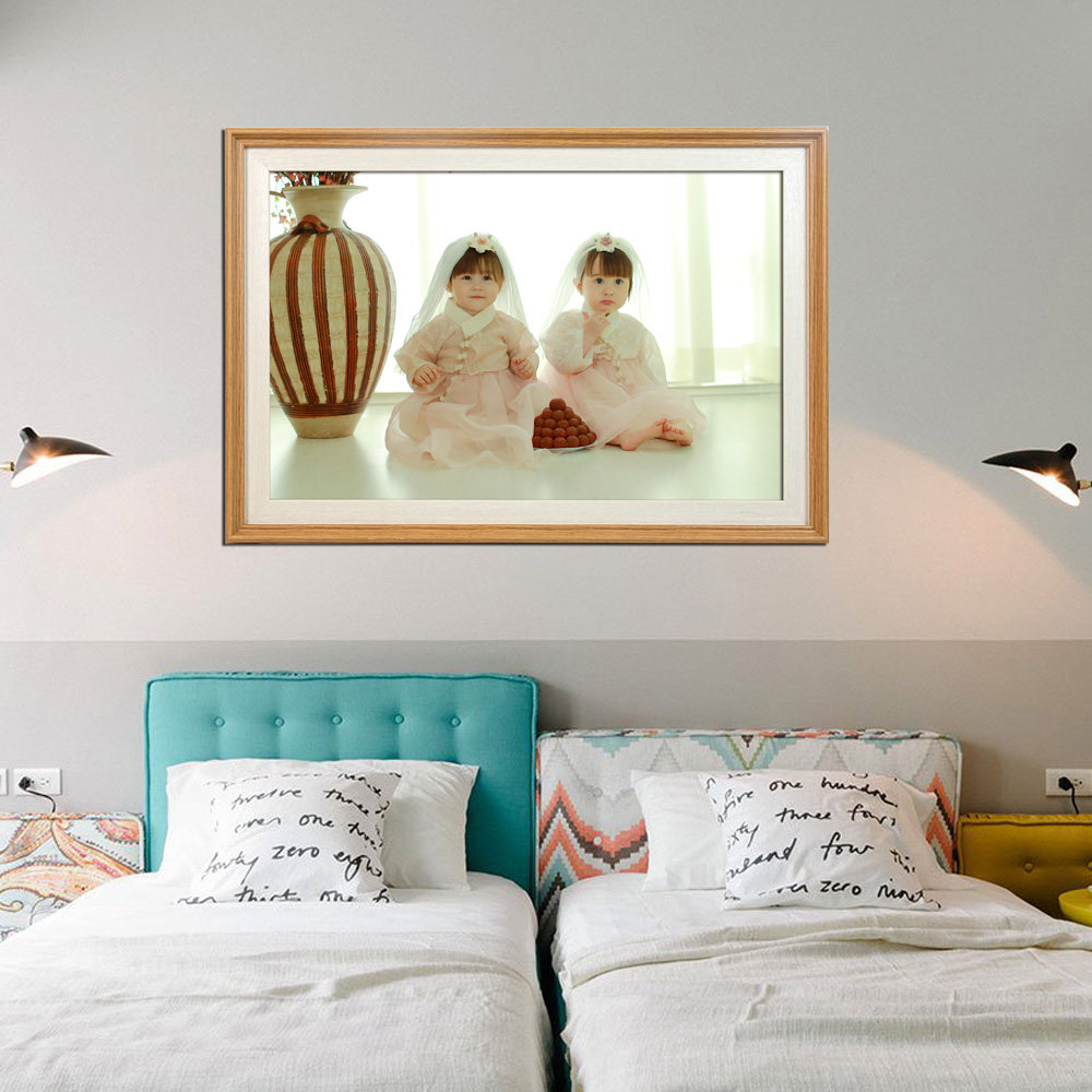 48 inch photo frame Dingding photo wall hanging picture poster wood grain sofa Background headboard 36 Sharp Decoration Painting Wedding