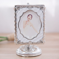 Rotating music box development Photo Custom 5 inch photo wedding gift to give a silver table set clockwork photo studio