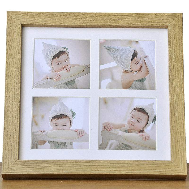 Nordic Imitation Wood Grain Photo Frame Ins Brief Wind Tabletop Pendulum Table Swing Table 8 Inch Wash Photos Made Into Photo Frame Square