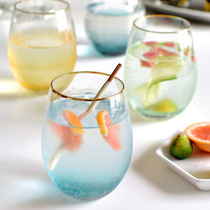 Comes with high color value of the filter Cup INS explosion fire glass light luxury juice pure girl heart drink cup