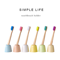 Nordic style simple Macarone color hipster toothbrush holder ceramic anti-mildew sterile toothbrush holder