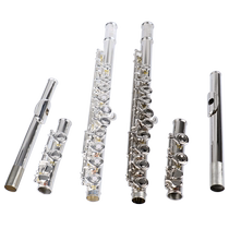 Lefu poetry long flute instrument 16 open pore closed hole C tunic specialties General playing silver plated nickel with E key flute