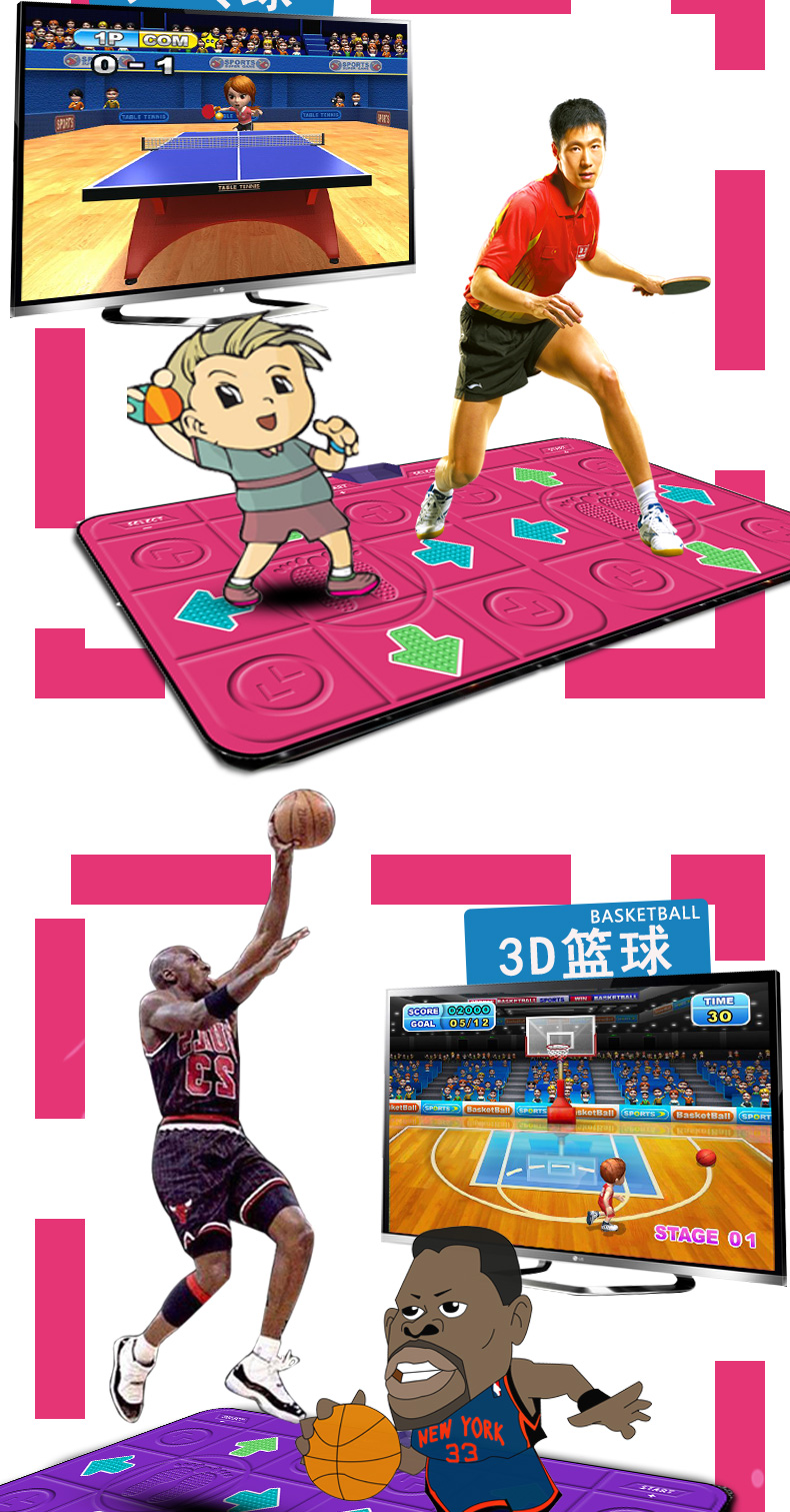 Lắc cùng một điệu nhảy mat đôi body dance machine + home giao diện TV máy tính giảm béo chạy game console thảm nhảy kết nối tivi
