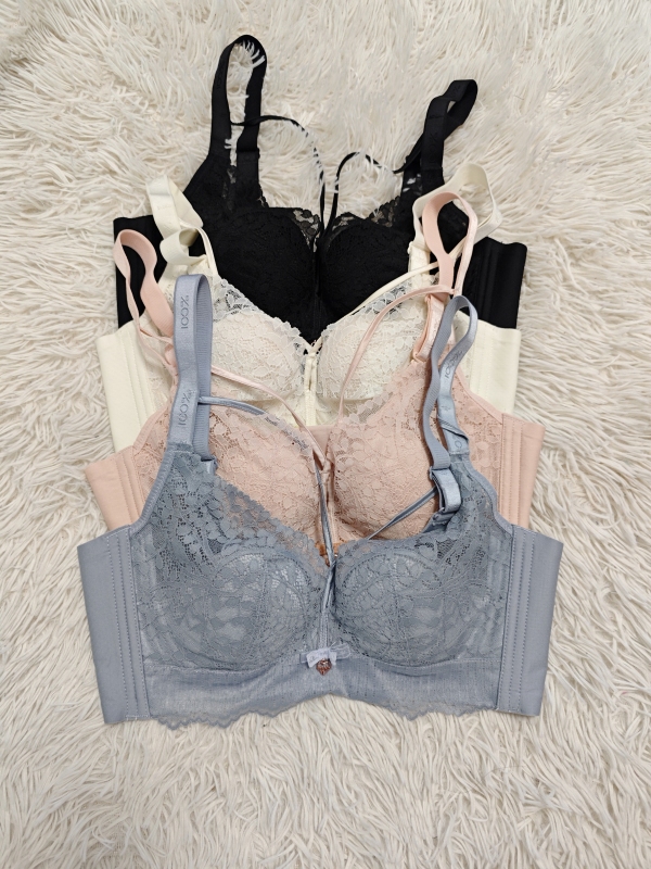 100% New B Cup Summer Thin Breathable Sexy Lace Bra Adjustable Push-Up Bra 1636