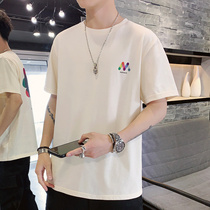 Antarctic mens short-sleeved t-shirt trend tide brand loose bottoming shirt 2022 summer new simple clothes compassionate C