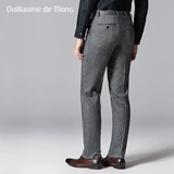 Штаны для отдыха, шерстяной костюм, свободный прямой крой