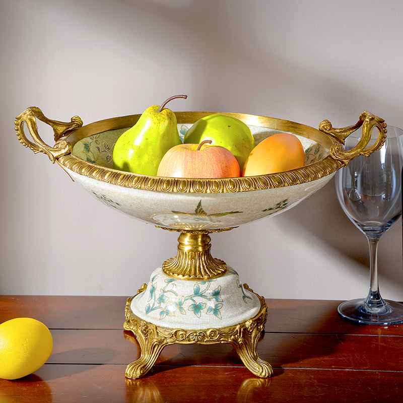 Software sample room fruit disk European home decoration decoration ceramic luxury high-end fruit plate