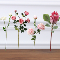 Simulation flower Imperial flower Fake flower Rose tea Rose Juan flower Tulip decoration table model room flower arrangement
