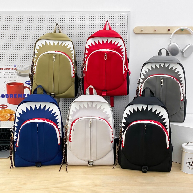 Large-Capacity Shark Backpack, New Style for Students, Stylish and Cool, Versatile Casual Travel Backpack Large-Capacity Shark Backpack, New Style for Students, Stylish and Cool, Versatile Casual Travel Backpack