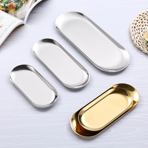 Scandinavian Ins Restaurant Dessert Golden Tray Stainless Steel