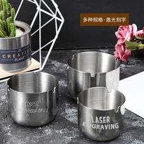 Thickened Stainless Steel Ashtrays Deepen Windproof Plus High Saucer Smoke Flushing Hotel Rooms Restaurant Café Ashtrays LOGO