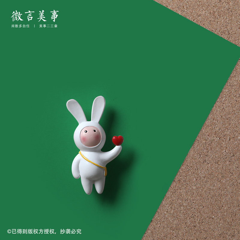 Long-eared rabbit than love pins can be nailed on cork boards photo and portrait diy creative press nail decoration