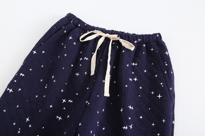 Bộ đồ ngủ nam Quần nam cho nam Quần cotton mùa thu Quần mùa đông Quần cotton nhà dày Quần rộng Kích thước lớn Quần không khí quần thể dục