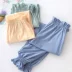 Nữ pyjama quần cotton dệt kim mùa xuân và mùa thu mùa hè quần cotton mặc nhà cộng với size tháng quần phim hoạt hình lỏng lẻo - Quần tây