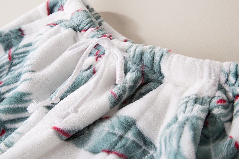 Mùa thu và mùa đông phụ nữ flannel pyjama quần kích thước lớn dày lông cừu san hô quần quần giản dị cặp vợ chồng nhà dễ thương quần short nữ