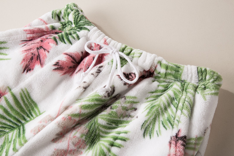 Mùa thu và mùa đông phụ nữ flannel pyjama quần kích thước lớn dày lông cừu san hô quần quần giản dị cặp vợ chồng nhà dễ thương quần short nữ