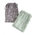 Quần pyjama nữ quần cotton mùa hè đôi mùa xuân và mùa thu nam và nữ cotton hai lớp gạc mỏng nhà quần cotton quần đùi nữ Quần tây