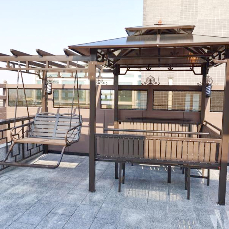 Pavilion Grape Shelf Villa Courtyard Outdoor outdoor Mobile Tie aluminum alloy assembled Embalming Wood Garden Awning