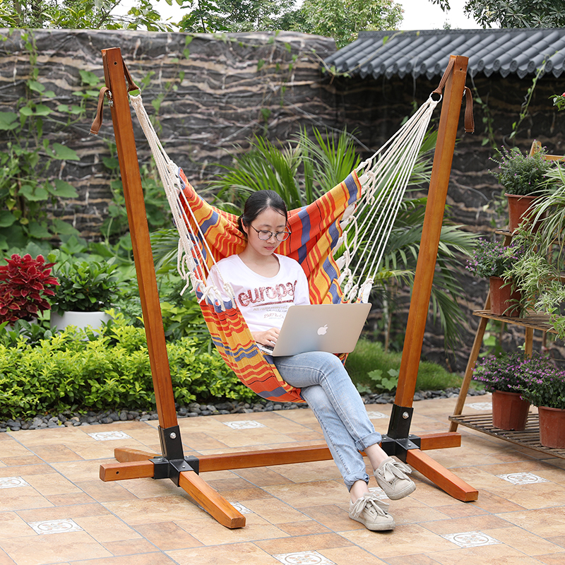 Outdoor swing room single rocking chair bedroom lazy shaking bed folding leisure room balcony hanging hammock