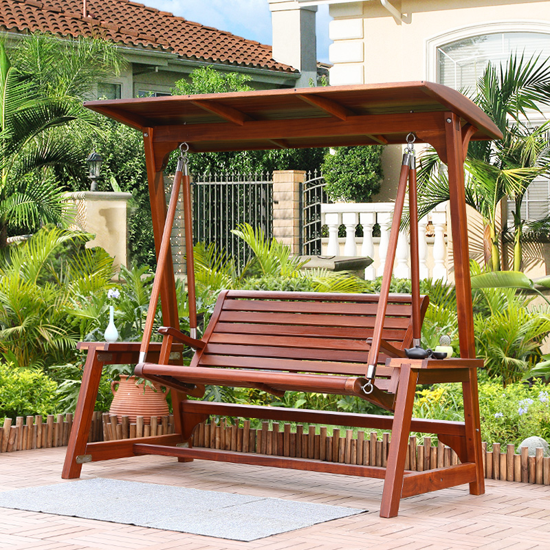 Swing Outdoor Ceiling Outdoor Rocking Chair Anti-corrosion Wood Casual Garden Terrace Terrace Household Logs