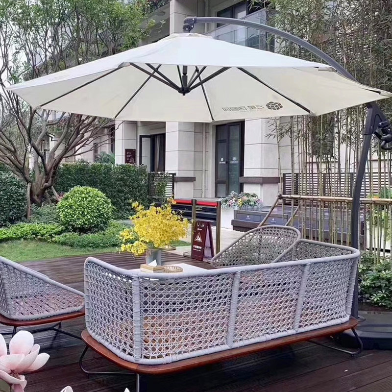 Outdoor parasol Garden umbrella Outdoor banana umbrella Beach umbrella Shading Large parasol Garden advertising umbrella Stall umbrella