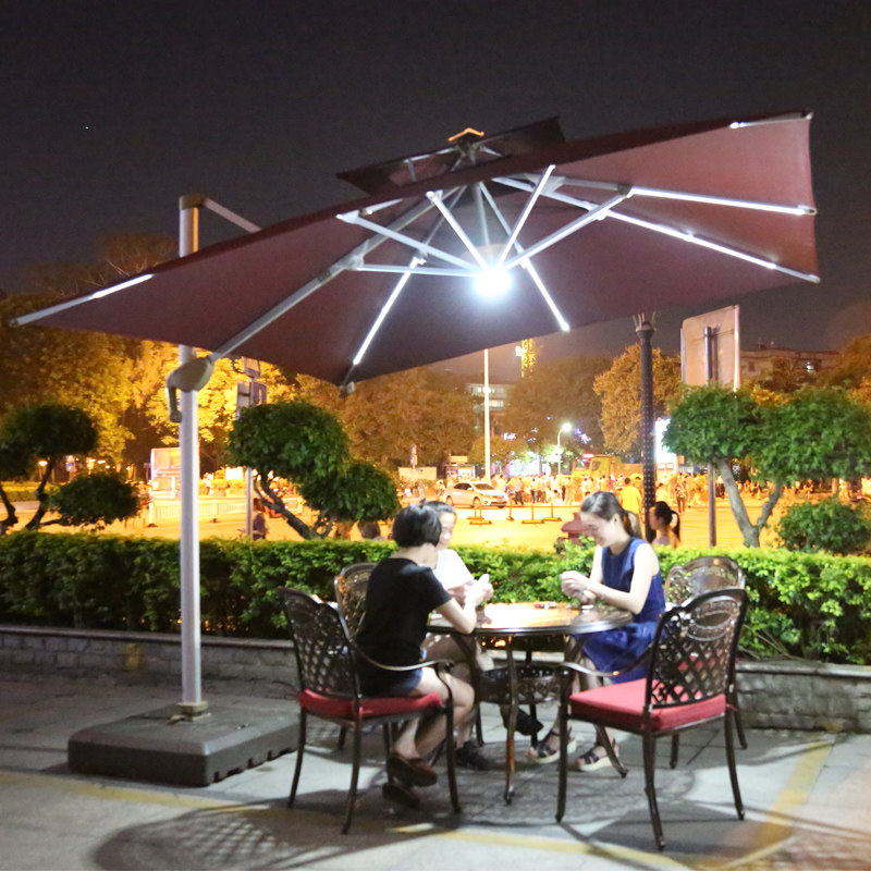 Solar Umbrella Folding Creative Eu Style Large Number Umbrella Casual Patio Open-air Activist User External Garden Sunshade 