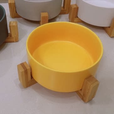 Nordic wind ceramic anti-beat pet cat bowl bowl cat pot cat dog dog dog pot dog pot dog pot double bowl