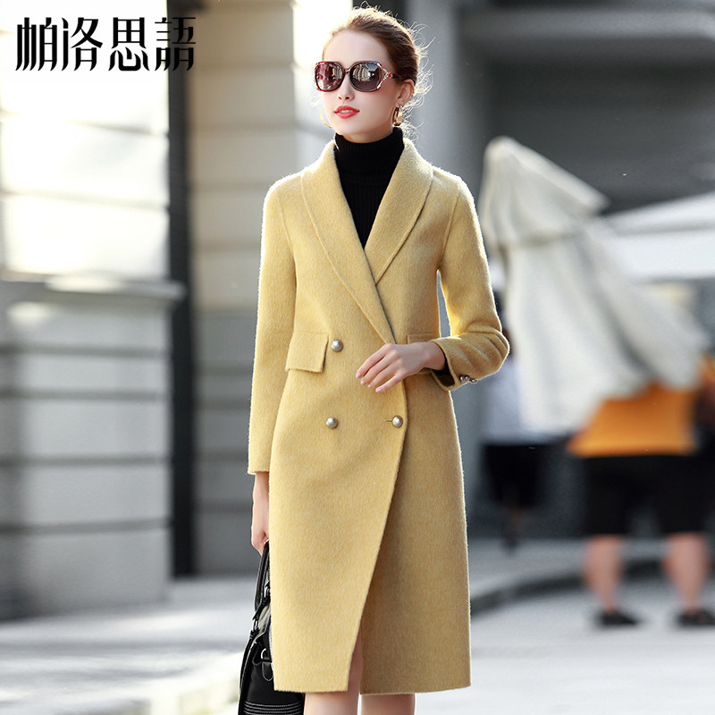 2022 autumn and winter new popular double-face, the long version of the Korean version of the Korean version of the Han version of the alpaca wool non-cashmere fur coat