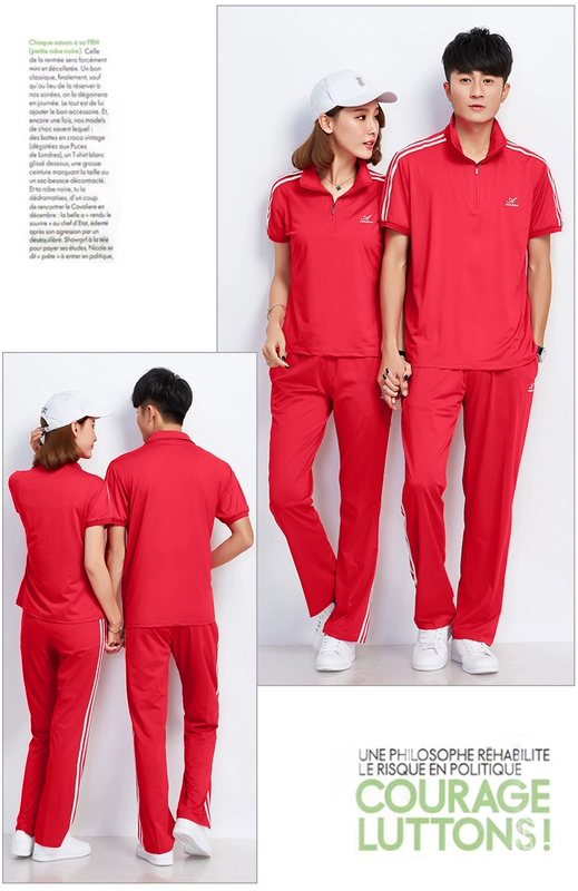 Quần áo thể thao ngắn tay nữ mùa hè cỡ lớn phù hợp với bộ đồ mỏng Jiamusi vuông nhảy đồng phục đội nửa đỏ tay áo thể thao