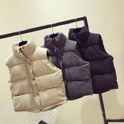 Coat 2019 bấc mùa xuân mùa hè nhung bông vai loose-fitting ngắn phụ nữ vest. Mô hình mới cho phụ nữ sinh viên trong clip ngựa