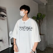 Nhật lỏng xu hướng ống tay áo T-shirt mới trăm bộ nam Hàn Quốc phiên bản của sinh viên năm điểm đơn giản 100 stuos mùa hè nửa tay áo tay áo ngắn