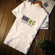 Shirtwith với phiên bản mùa hè mỏng ngắn tay t nam sinh viên bông ngắn trục trung học t-shirt trẻ cát